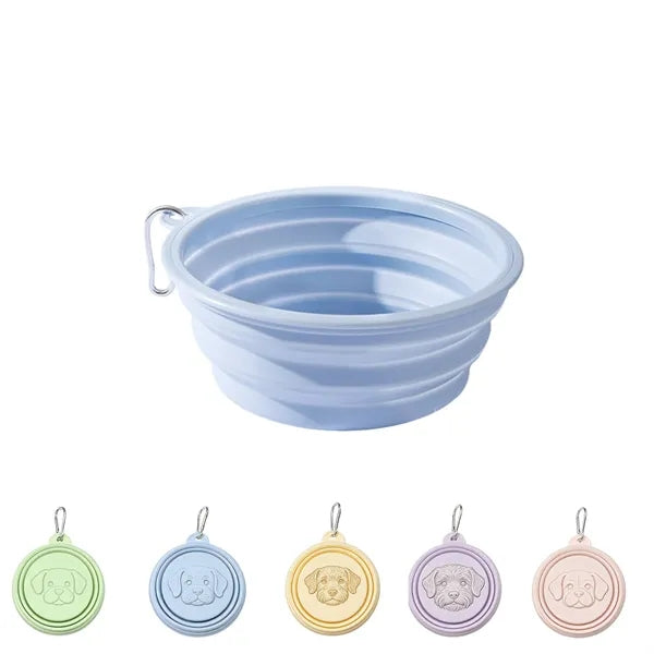 Logo Collapsible Dog Bowl 28OZ Portable Pet Travel B