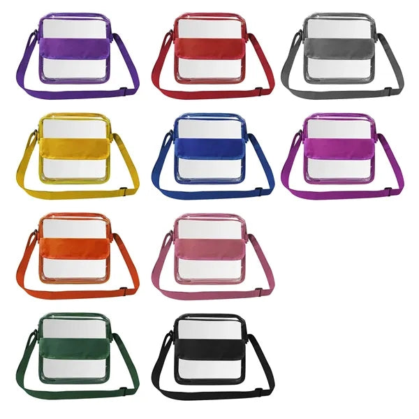 PVC Crossbody Bag Stadium Approved Clear