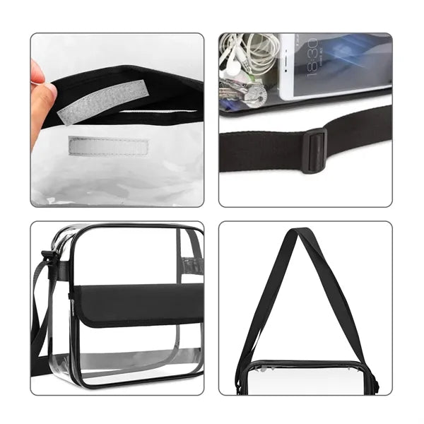 PVC Crossbody Bag Stadium Approved Clear