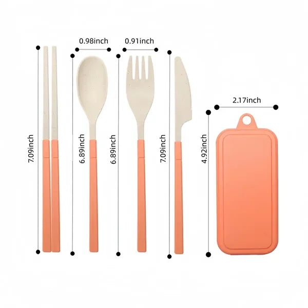 Portable DetachablThis is a pe Foldable Knife Fork Spoon Set