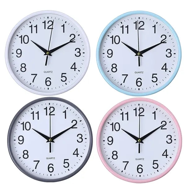 8" Round Non-Ticking Wall Clock