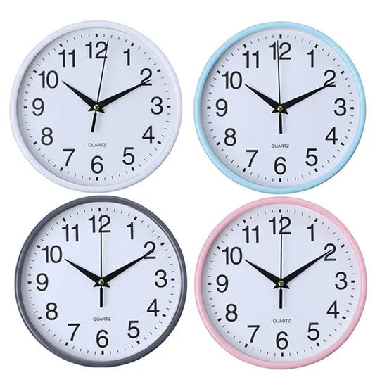 8" Round Non-Ticking Wall Clock