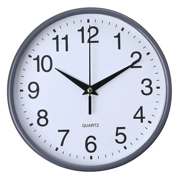 8" Round Non-Ticking Wall Clock