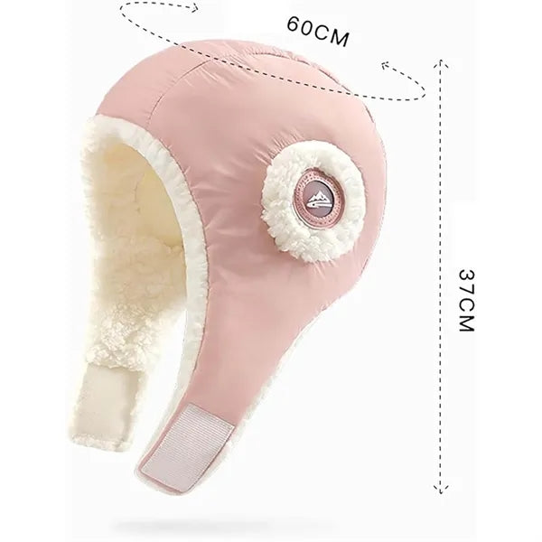 Windproof Winter Skiing Cap with Goggles and Face Mask