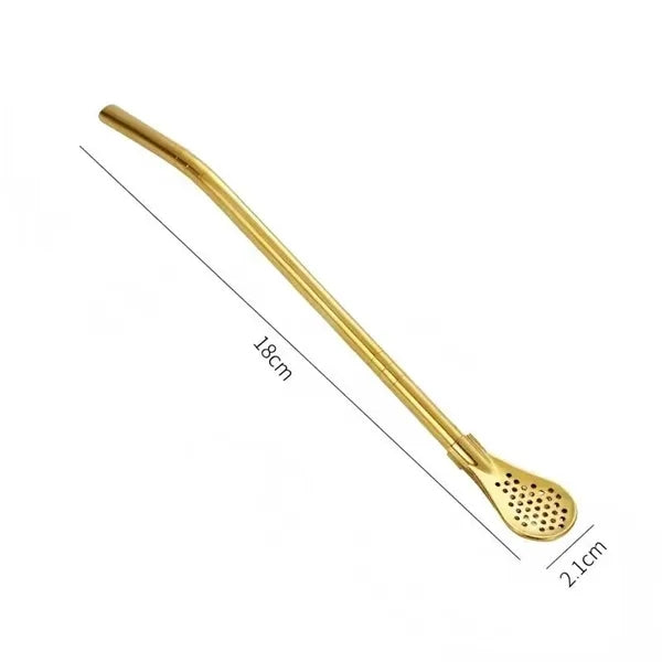 Stainless Steel Straw Spoon