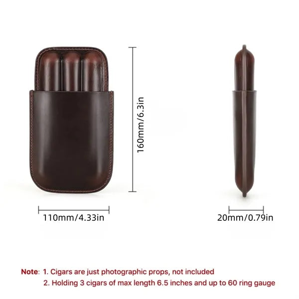 Genuine Leather Cigar Case
