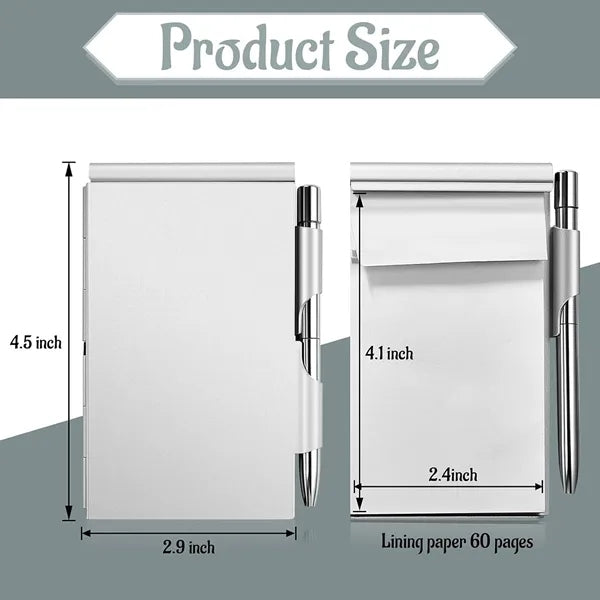 Office home travel gift mini notepad metal small notebook