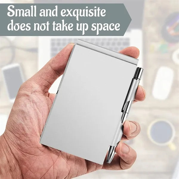 Office home travel gift mini notepad metal small notebook