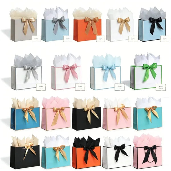 Holiday Gift Tote With Ribbon Handle