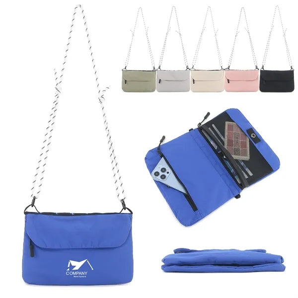 Daily travel portable slim storage crossbody sling bag