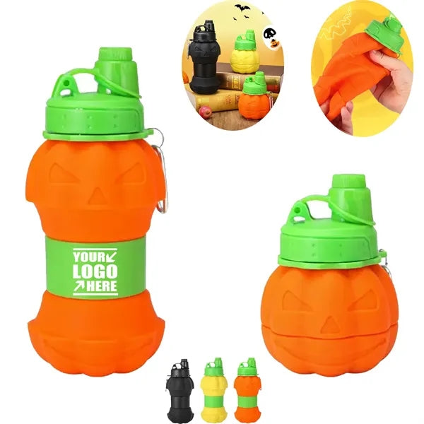 Silicone Pumpkin-Shaped Sports Water Bottle