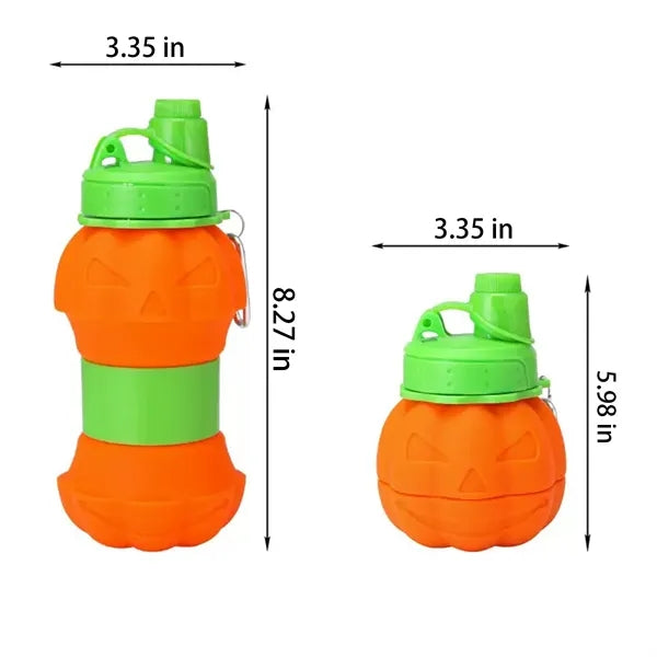 Silicone Pumpkin-Shaped Sports Water Bottle