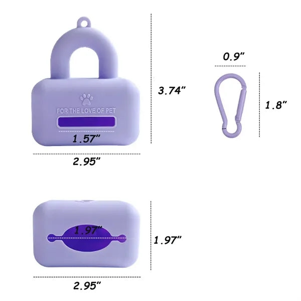 Portable Silicone Pet Waste Bag Dispenser