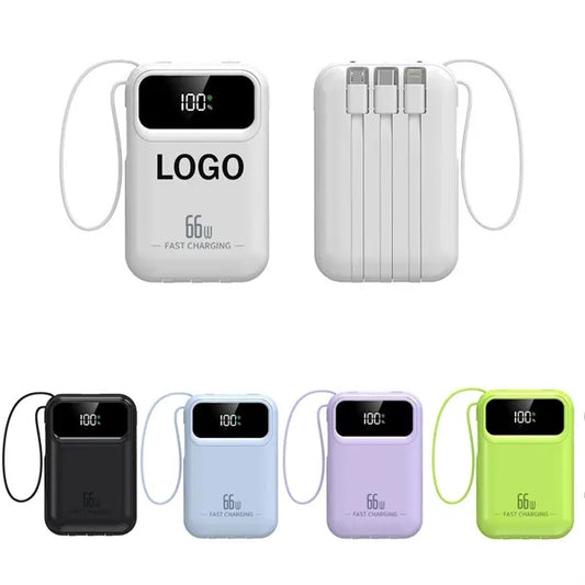 20000mAh Ultra Capacity Portable Power Bank with Cables