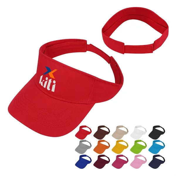 Cotton Adjustable Empty Top Tennis Sun Visor Hat