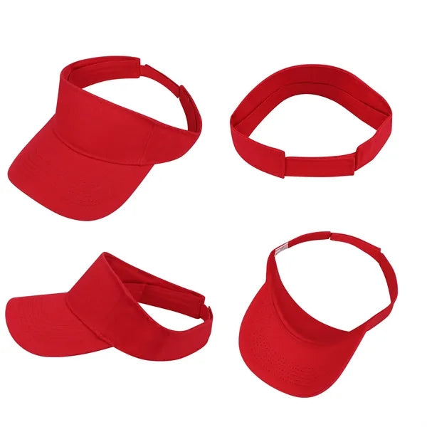 Cotton Adjustable Empty Top Tennis Sun Visor Hat