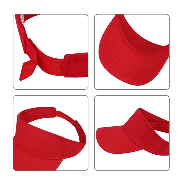 Cotton Adjustable Empty Top Tennis Sun Visor Hat