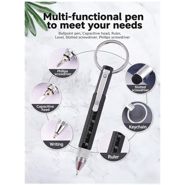 Mini Keychain Multifunctional Metal Tool Pen