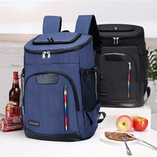 Large Capacity PEVA Insulated Cooler Backpack Lunch Bag