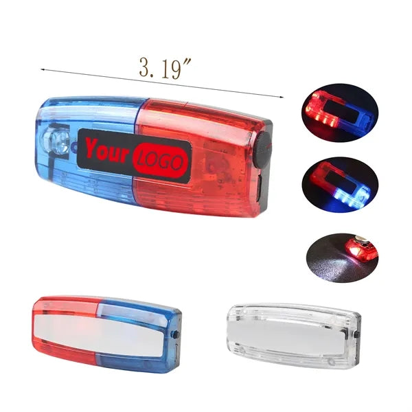 LED Shoulder Clip Red Blue Dual Color Warning Light