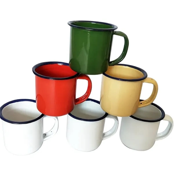 Enamel Mugs Coffee Cups for Hot Cold Beverages