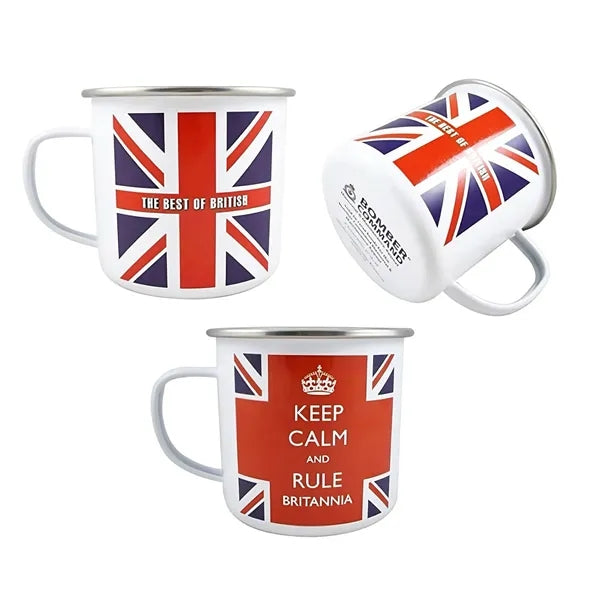 Enamel Mugs Coffee Cups for Hot Cold Beverages