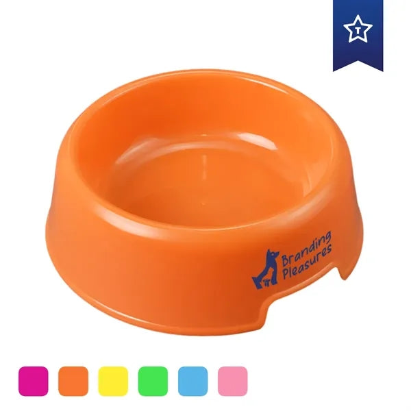Durable Plastic Round Pet Bowl Candy Colored Dog Cat Dish