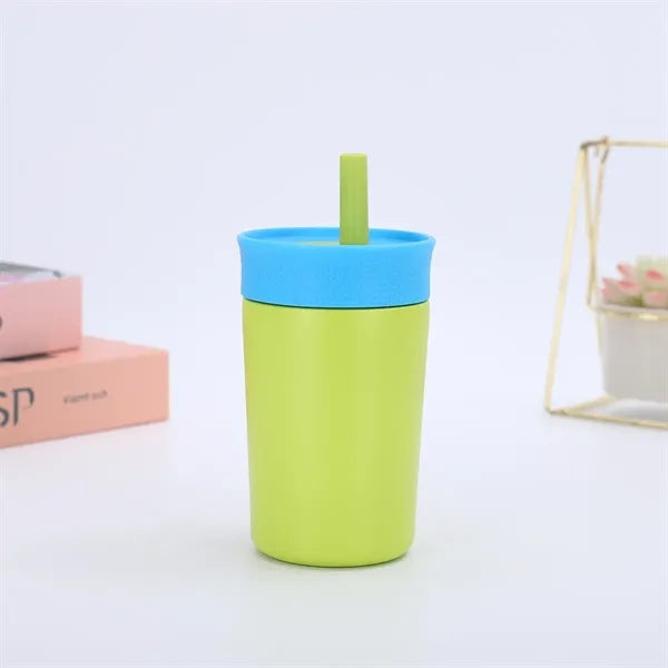 Cute 12oz Kids Stainless Steel Tumbler with Straw