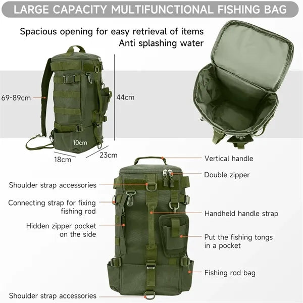 Fishing Bag Sling Tackle Storage Backpack