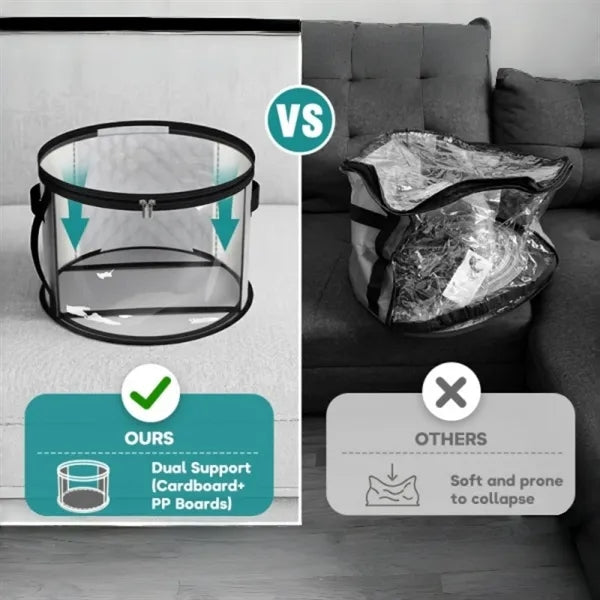 Transparent Hat Storage Bag for Wide Brim Hats Use