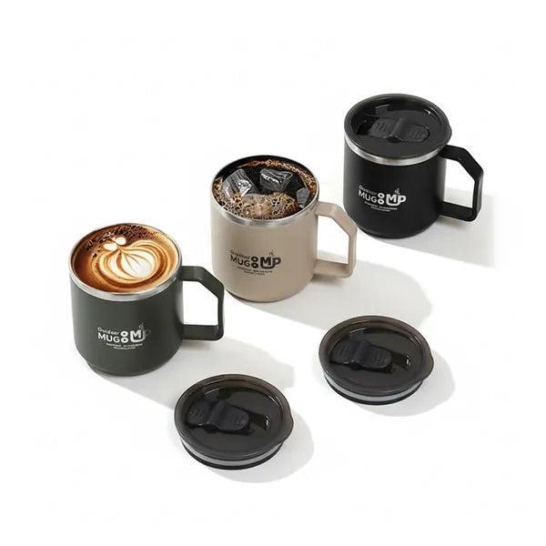Camping Mug with Handle & Lid