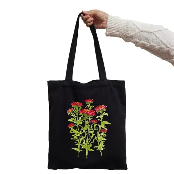 Floral Canvas Tote Bag