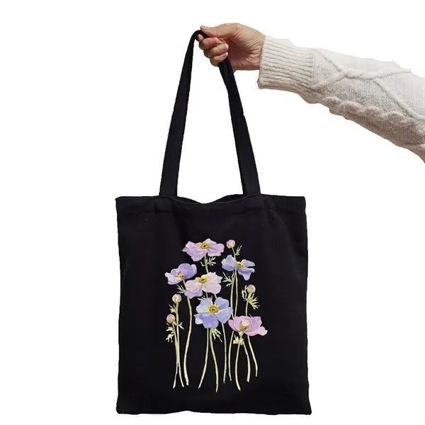 Floral Canvas Tote Bag