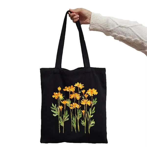 Floral Canvas Tote Bag