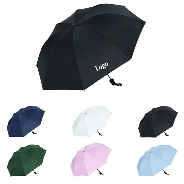 8-Rib Manual Folding Sunshade Umbrella