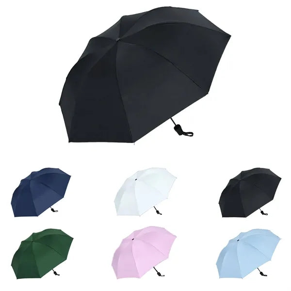 8-Rib Manual Folding Sunshade Umbrella