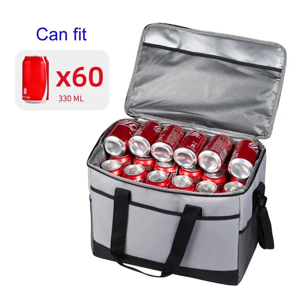 60 Cans Portable Leakproof Insulated Cooler Bags