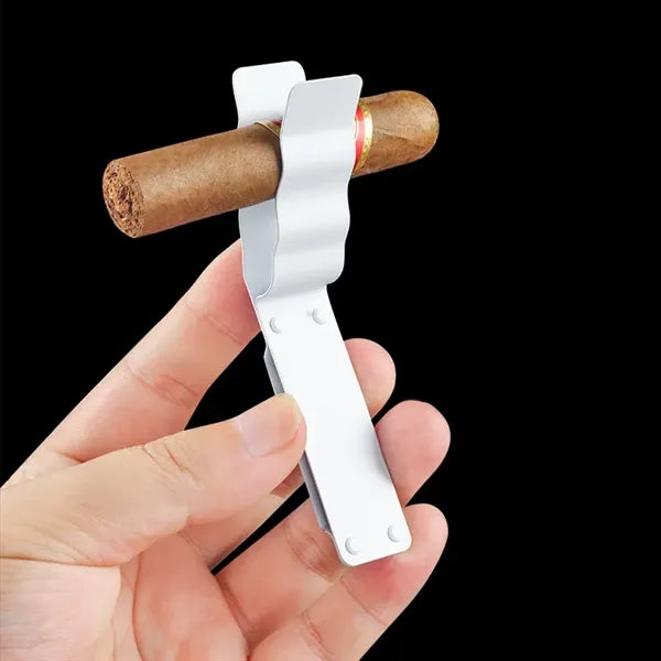 Manganese Steel Cigar Clip W/Magnetic Holder
