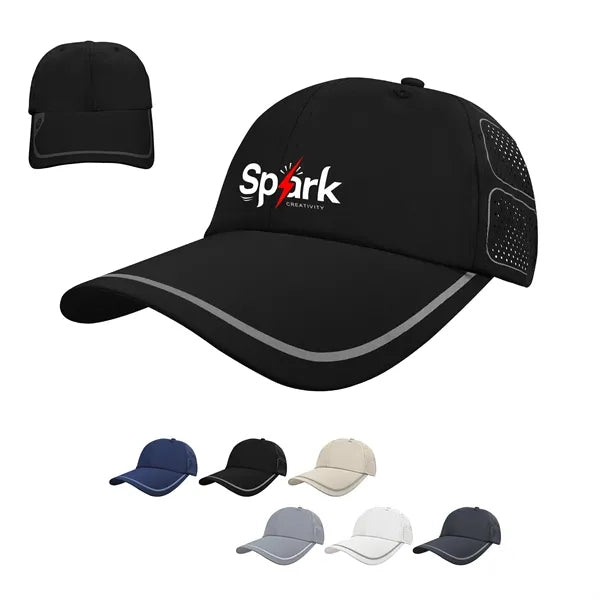 6 Panel Lightweight Breathable Golf Hat W/ Vents