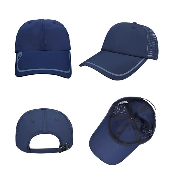 6 Panel Lightweight Breathable Golf Hat W/ Vents