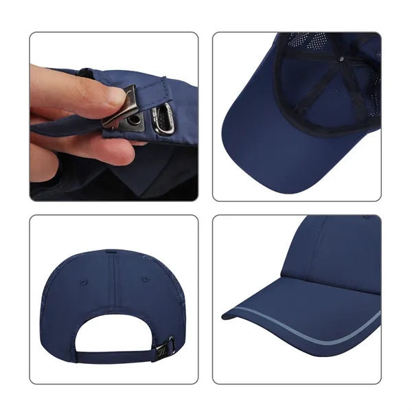 6 Panel Lightweight Breathable Golf Hat W/ Vents