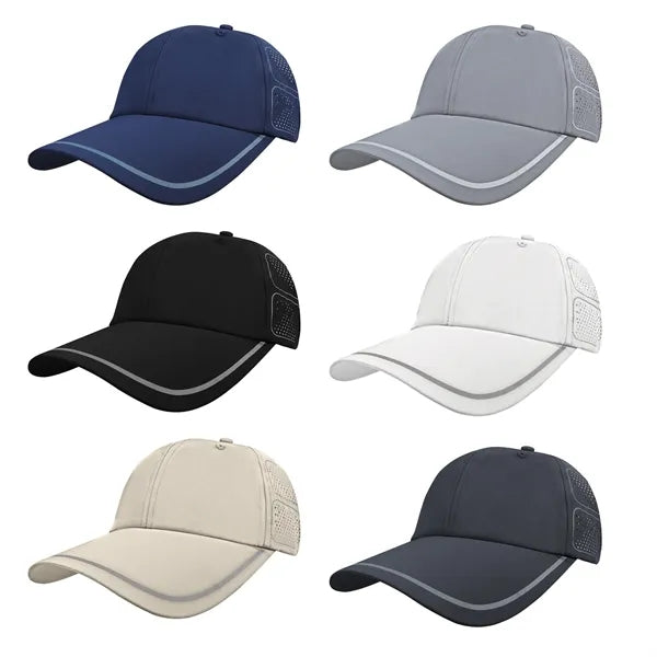 6 Panel Lightweight Breathable Golf Hat W/ Vents