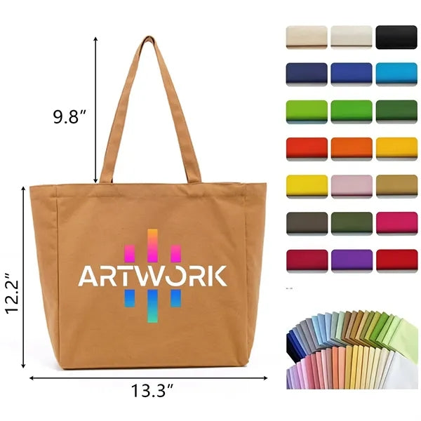 12oz Cotton Canvas Heavy-Duty Tote