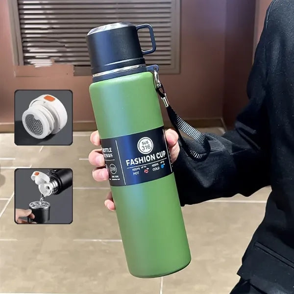 316 Stainless Steel Insulated Water Bottle with Handle, 33.8