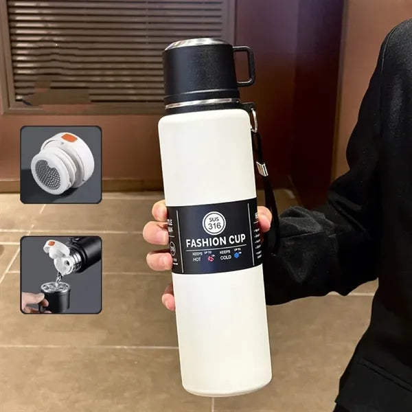 316 Stainless Steel Insulated Water Bottle with Handle, 33.8