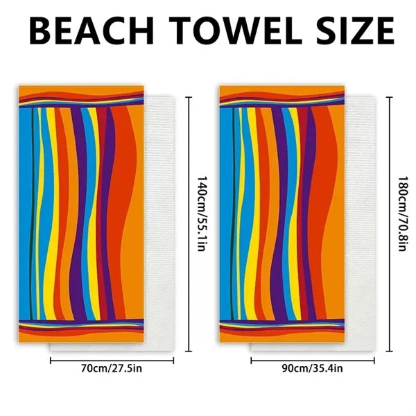 Microfiber Stripe Beach Towel