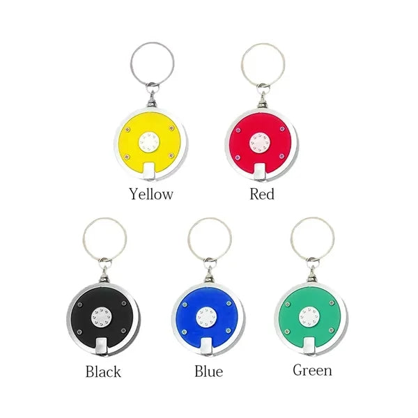 Round LED Keychain