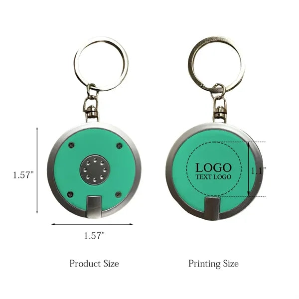 Round LED Keychain