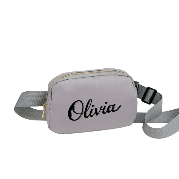 Logo Running Waist Bag Nylon Crossbody Chest Pack