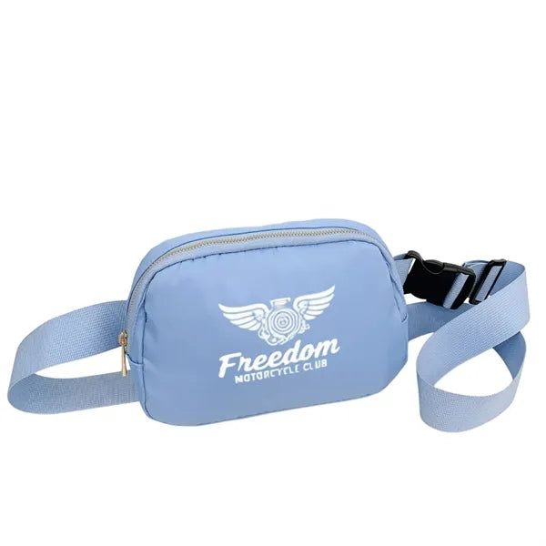 Logo Running Waist Bag Nylon Crossbody Chest Pack
